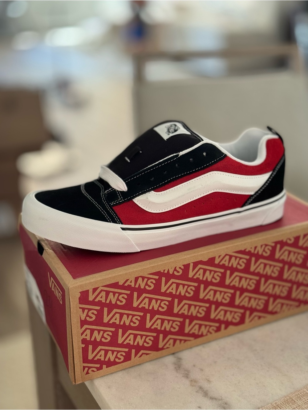 Vans Knu Skool Red/Black/White Men’s Size 12 – Brand New